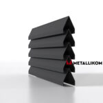 Ламели для забора жалюзи Luxe V RAL 7024 – порошковое покрытие, толщина 0,45 мм в Набережных Челнах | фото 2